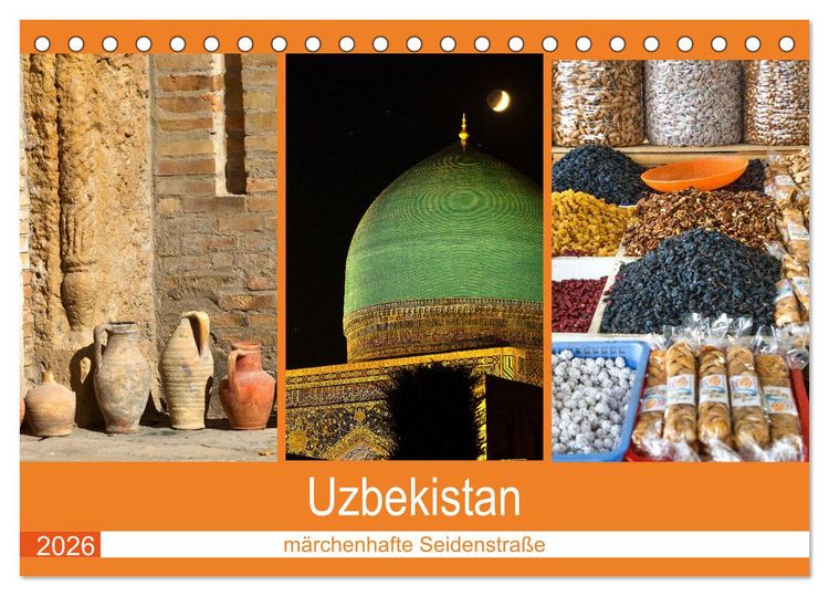 Produktbild: Uzbekistan - m&auml;rchenhafte Seidenstra&szlig;e (Tischkalender 2026 DIN A5 quer), CALVENDO Monatskalender