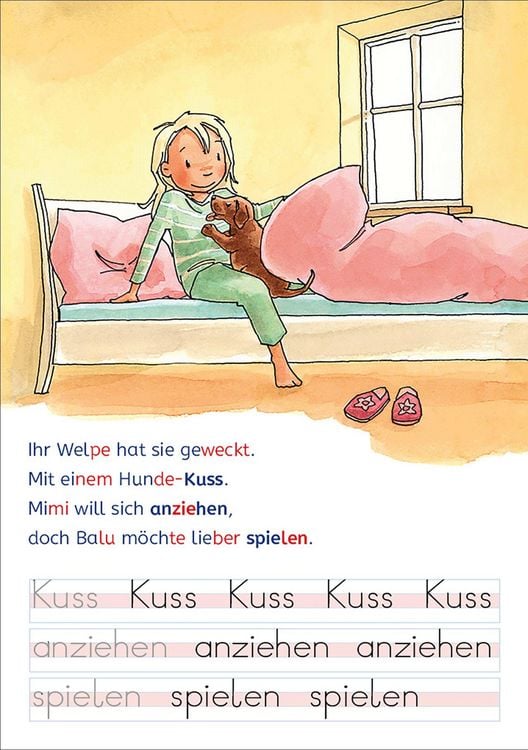 Produktbild: Lesel&ouml;wen - Lesen und schreiben lernen mit Spurrillen - Zwei Freundinnen und ein neugieriger Welpe