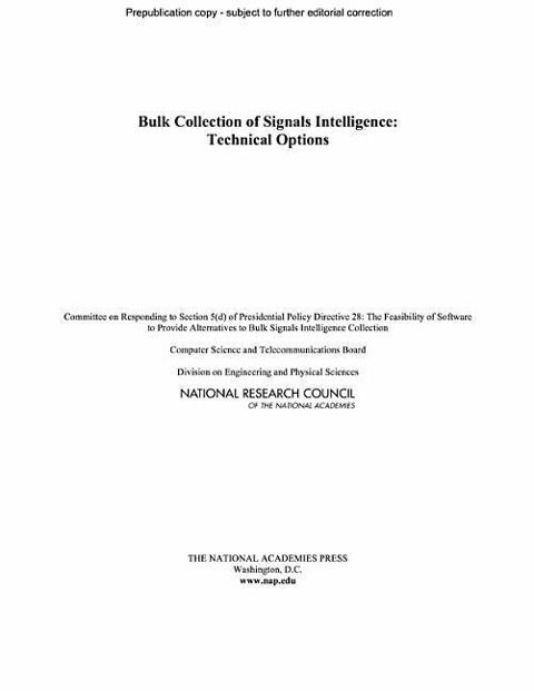 Produktbild: Bulk Collection of Signals Intelligence