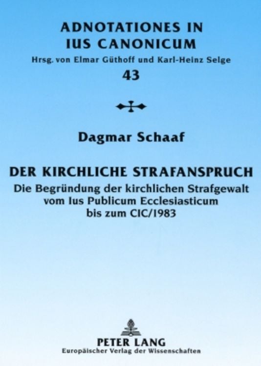 Produktbild: Der kirchliche Strafanspruch