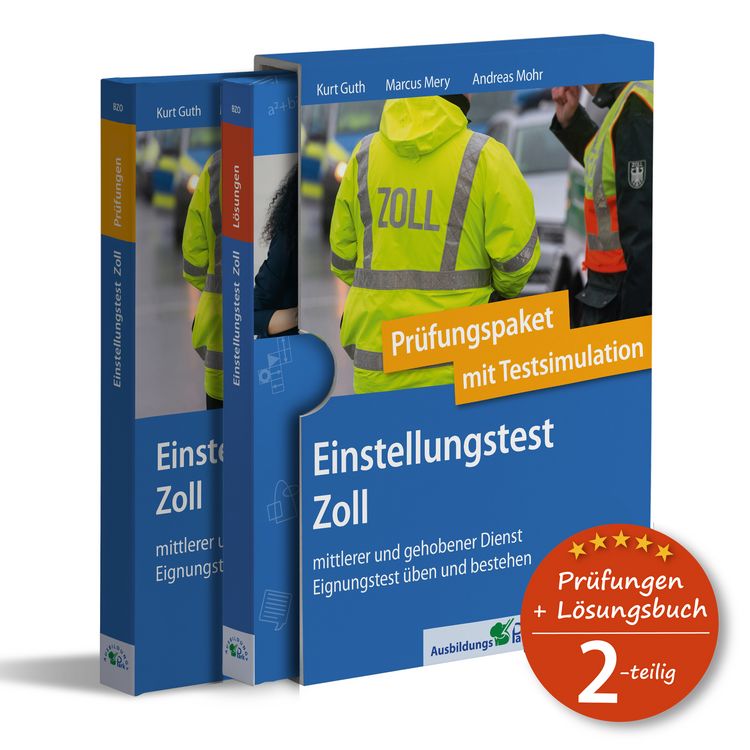 Produktbild: Einstellungstest Zoll: Pr&uuml;fungspaket mit Testsimulation