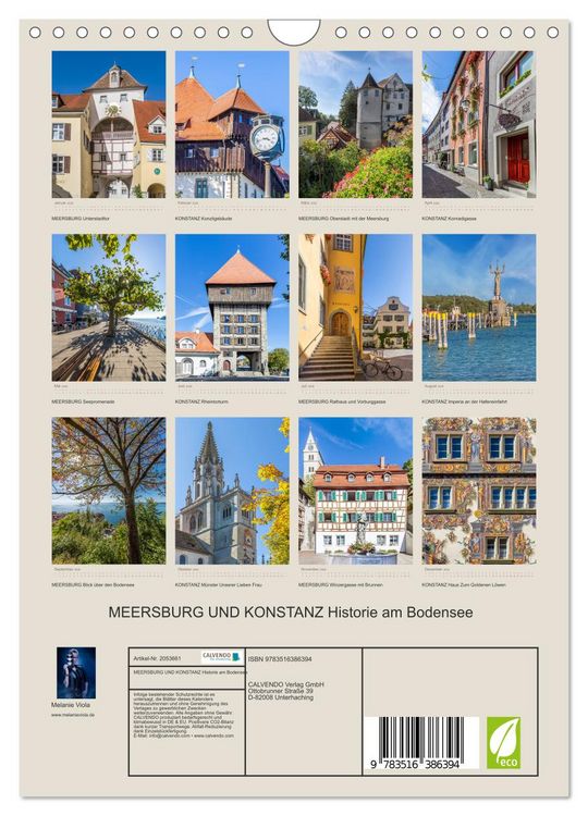 Produktbild: MEERSBURG UND KONSTANZ Historie am Bodensee (Wandkalender 2026 DIN A4 hoch), CALVENDO Monatskalender