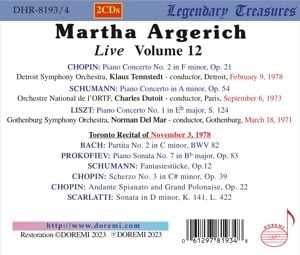 Produktbild: Martha Argerich: Live,Vol.12