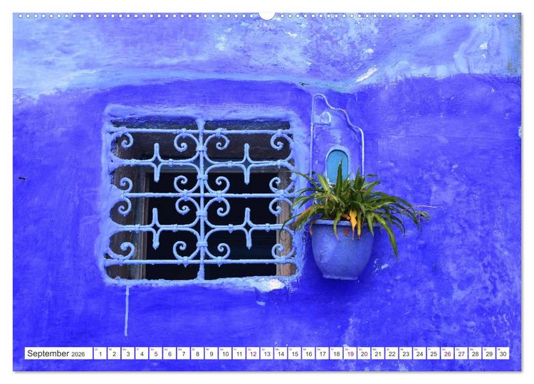 Produktbild: Chefchaouen - Blue Details (hochwertiger Premium Wandkalender 2026 DIN A2 quer), Kunstdruck in Hochglanz