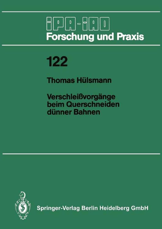 Produktbild: Verschlei&szlig;vorg&auml;nge beim Querschneiden d&uuml;nner Bahnen