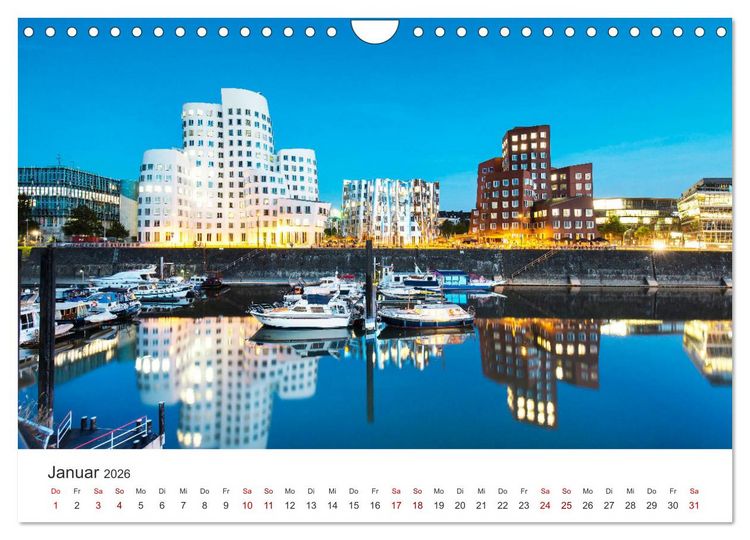 Produktbild: D&uuml;sseldorf - Tradition und Moderne am Rhein (Wandkalender 2026 DIN A4 quer), CALVENDO Monatskalender