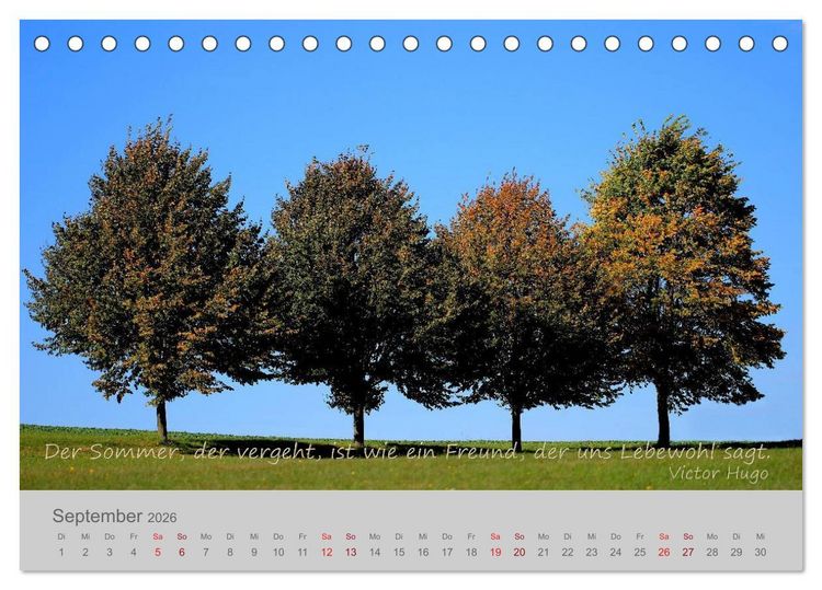 Produktbild: Jahres-Zeiten (Tischkalender 2026 DIN A5 quer), CALVENDO Monatskalender