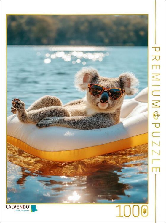Produktbild: CALVENDO Puzzle Koala mit Sonnenbrille im Schwimmring | 1000 Teile Lege-Gr&ouml;&szlig;e 64x48cm Foto-Puzzle f&uuml;r gl&uuml;ckliche Stunden