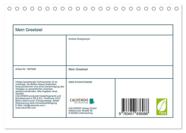Produktbild: Mein Greetsiel (Tischkalender 2026 DIN A5 quer), CALVENDO Monatskalender