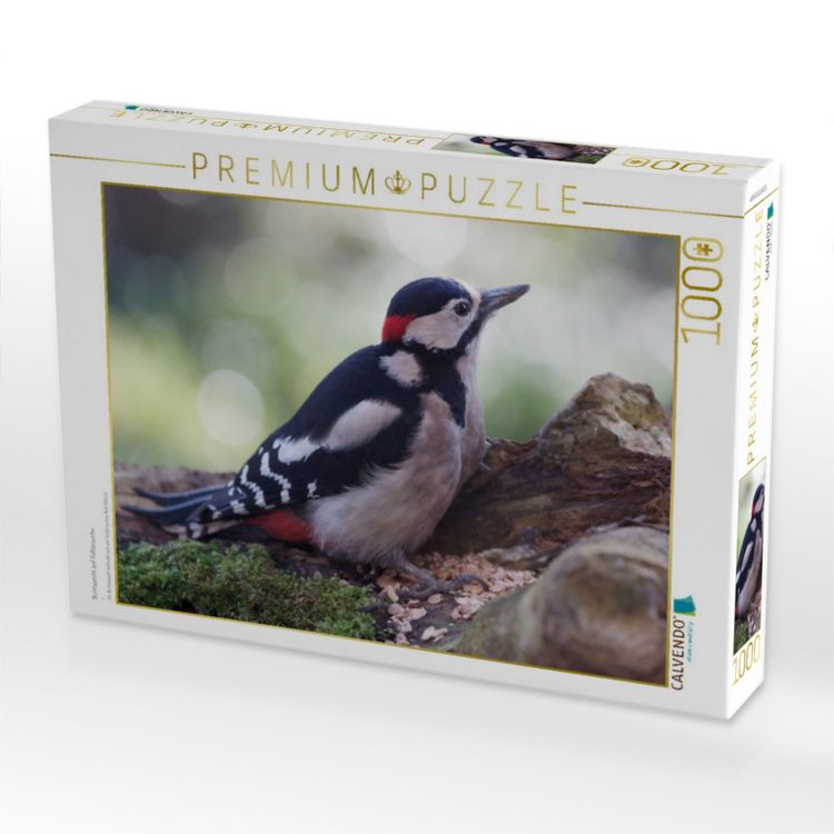 Produktbild: CALVENDO Puzzle Buntspecht auf Futtersuche | 1000 Teile Lege-Gr&ouml;&szlig;e 64x48cm Foto-Puzzle f&uuml;r gl&uuml;ckliche Stunden