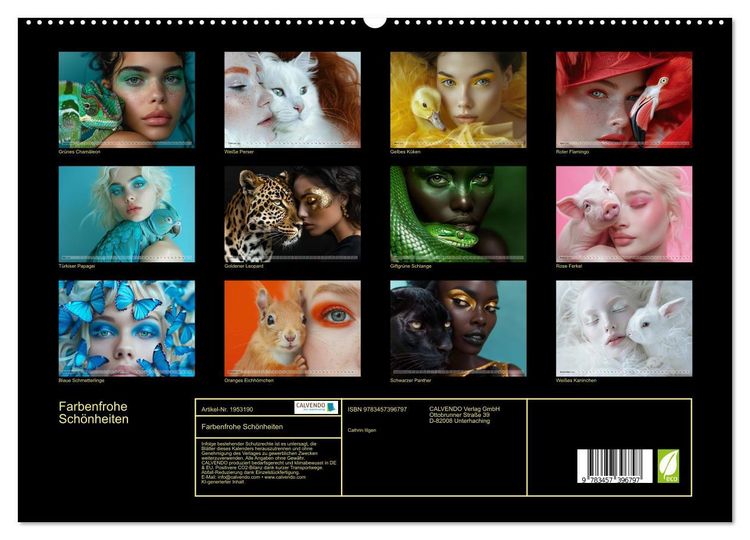 Produktbild: Farbenfrohe Sch&ouml;nheiten (hochwertiger Premium Wandkalender 2026 DIN A2 quer), Kunstdruck in Hochglanz