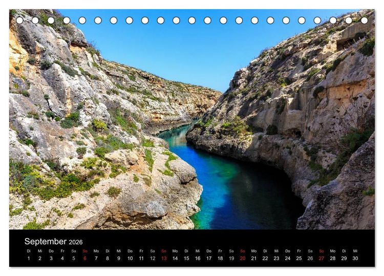 Produktbild: Maltesische Ansichten (Tischkalender 2026 DIN A5 quer), CALVENDO Monatskalender