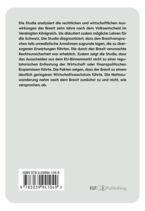 Produktbild: 10 Jahre Brexit: Erwartungen und Realit&auml;t &ndash; Lehren f&uuml;r die Schweiz?