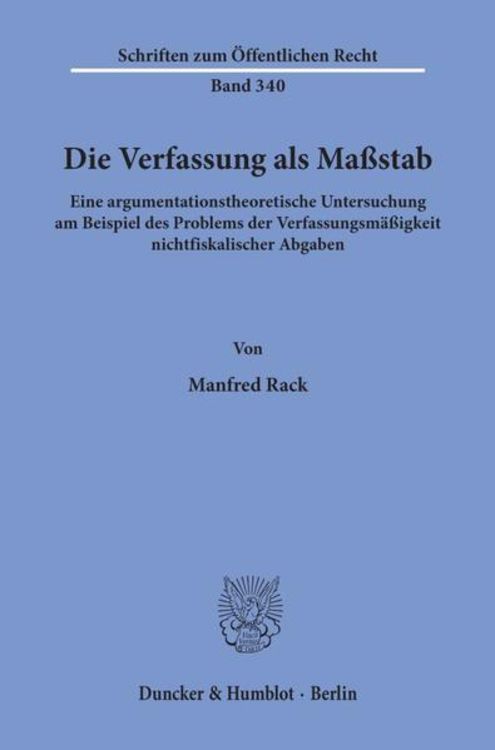 Produktbild: Die Verfassung als Ma&szlig;stab.