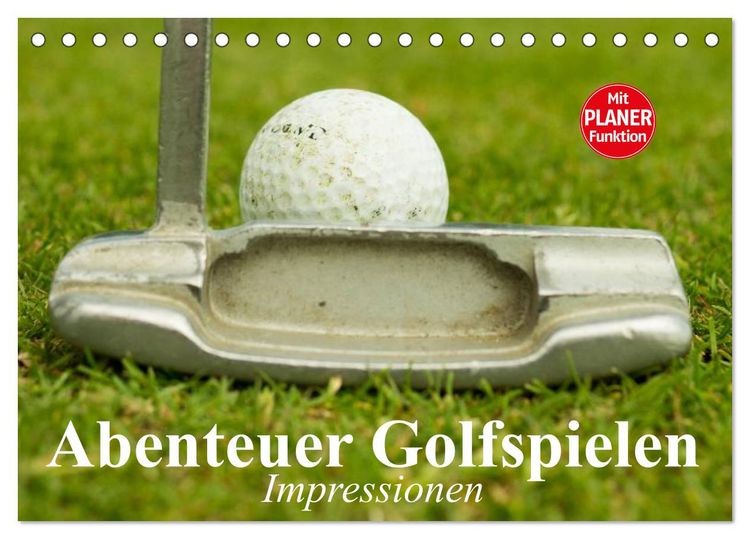 Produktbild: Abenteuer Golfspielen. Impressionen (Tischkalender 2026 DIN A5 quer), CALVENDO Monatskalender