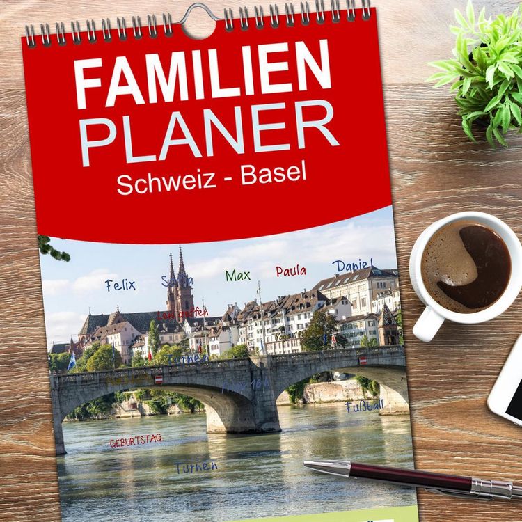 Produktbild: Familienplaner 2026 - Schweiz - Basel mit 5 Spalten (Wandkalender, 21 x 45 cm) CALVENDO