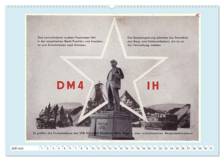 Produktbild: Amateurfunk in der DDR - Historische QSL-Karten (Wandkalender 2026 DIN A2 quer), CALVENDO Monatskalender
