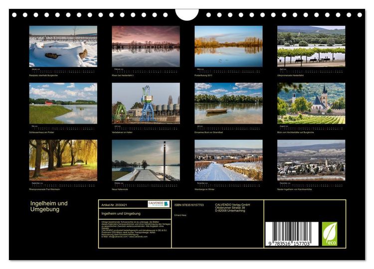 Produktbild: Ingelheim und Umgebung (Wandkalender 2026 DIN A4 quer), CALVENDO Monatskalender