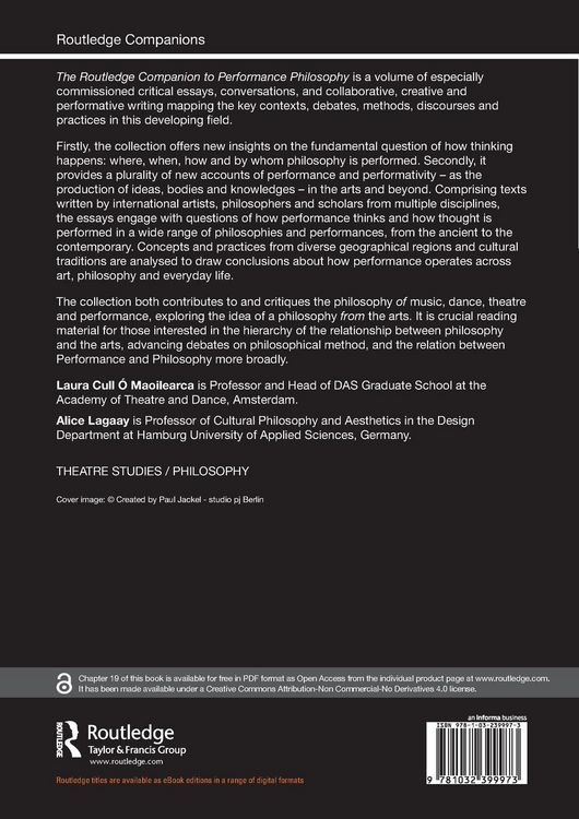 Produktbild: The Routledge Companion to Performance Philosophy