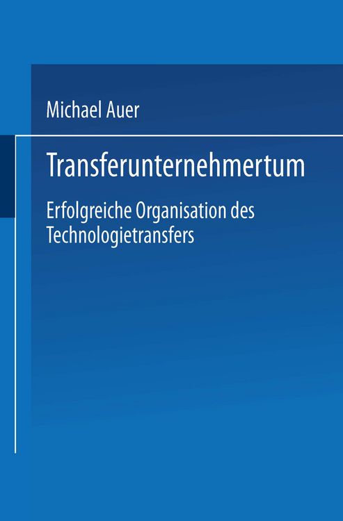 Produktbild: Transferunternehmertum