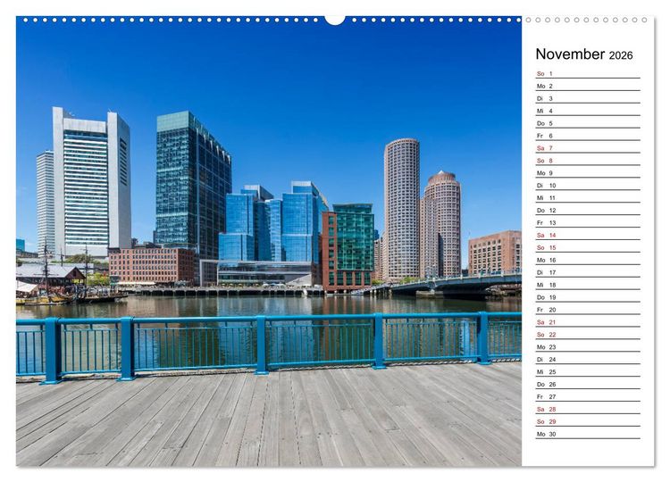 Produktbild: Stadtansichten aus Boston (hochwertiger Premium Wandkalender 2026 DIN A2 quer), Kunstdruck in Hochglanz