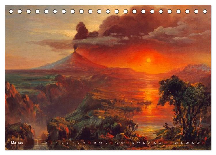 Produktbild: Gemalte Landschaften (Tischkalender 2026 DIN A5 quer), CALVENDO Monatskalender