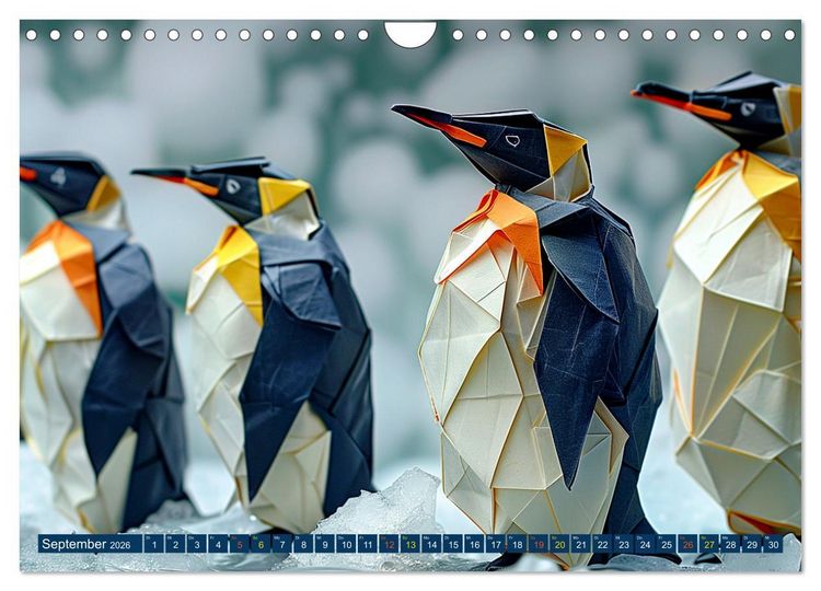 Produktbild: PINGUINE - modern Art (Wandkalender 2026 DIN A4 quer), CALVENDO Monatskalender