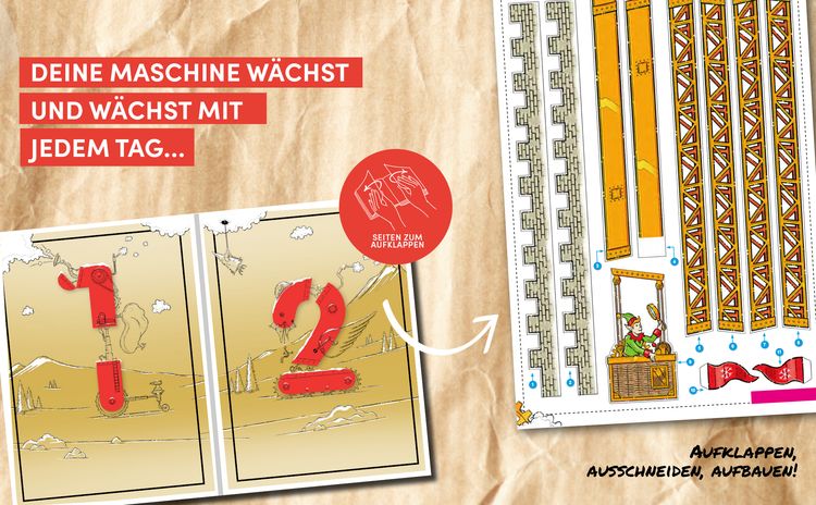 Made by Papa Adventskalender Kettenreaktionsmaschine