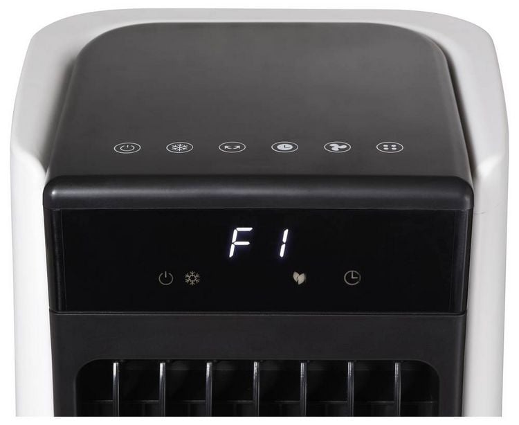 Produktbild: Sygonix Luftk&uuml;hler 90 W (L x B x H) 300 x 325 x 1130 mm Wei&szlig; mit Fernbedienung, Oszillierend, LED-Display, Timer