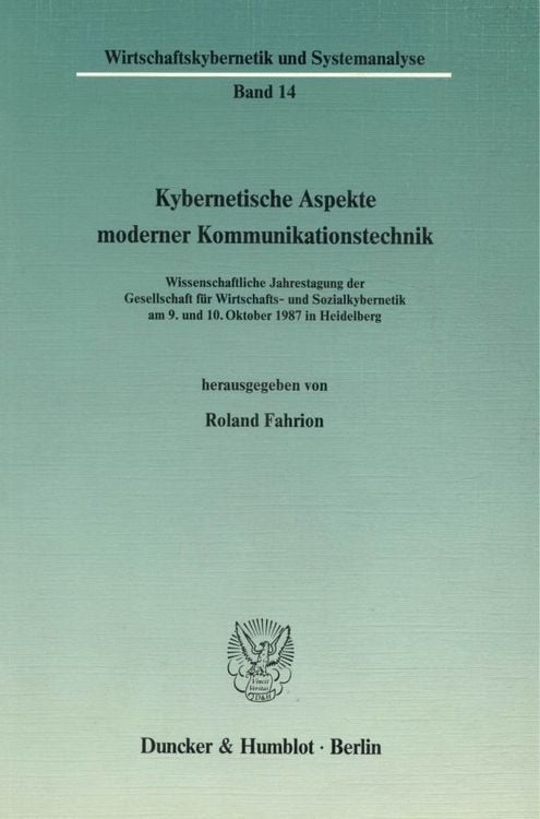 Produktbild: Kybernetische Aspekte moderner Kommunikationstechnik.