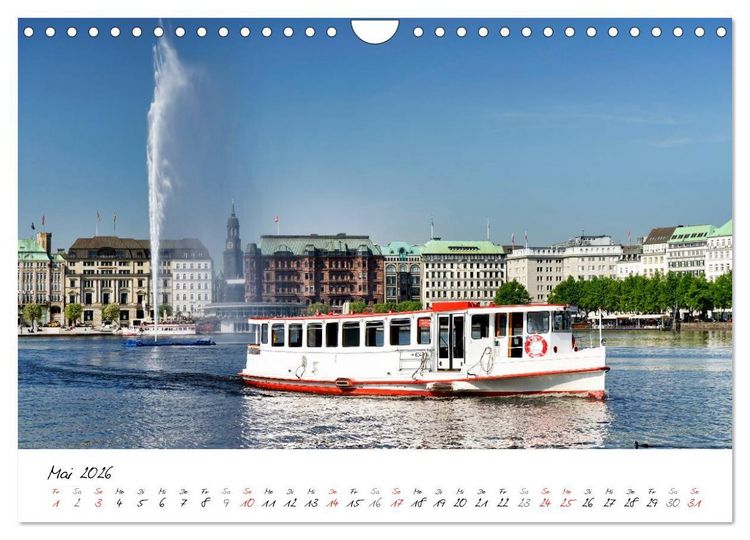 Produktbild: Mit Hamburg durchs Jahr 2026 (Wandkalender 2026 DIN A4 quer), CALVENDO Monatskalender