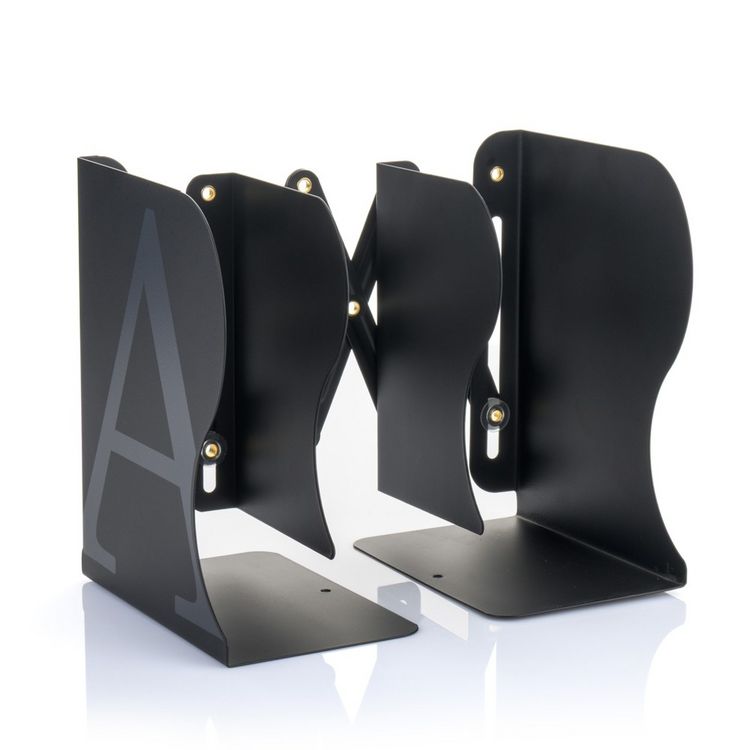 Produktbild: MyLibrary A-Z Metall-Buchregal Schwarz