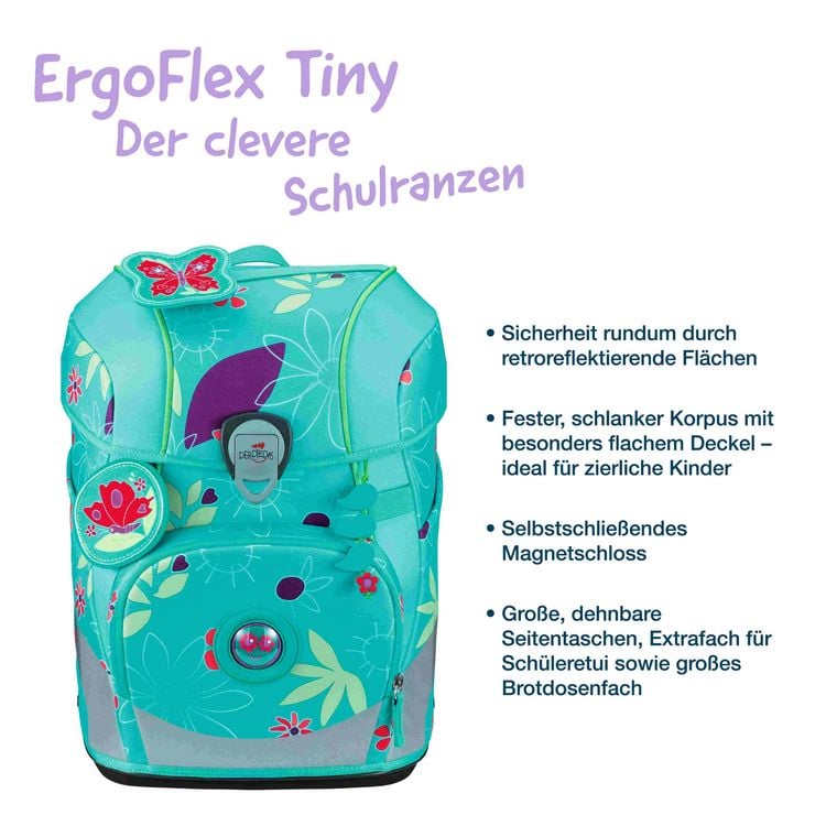 Produktbild: DerDieDas Schulranzen Set ErgoFlex Tiny, Schulranzen Set, 5tlg, Butterfly Garden
