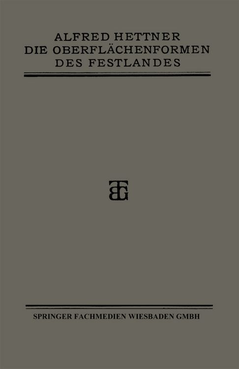 Produktbild: Die Oberfl&auml;chenformen des Festlandes