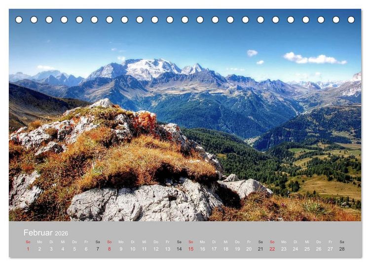 Produktbild: Giganten der Dolomiten - Die Dreitausender (Tischkalender 2026 DIN A5 quer), CALVENDO Monatskalender
