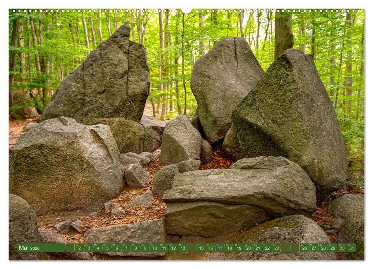 Produktbild: Das Felsenmeer - Natur pur im Odenwald (hochwertiger Premium Wandkalender 2026 DIN A2 quer), Kunstdruck in Hochglanz