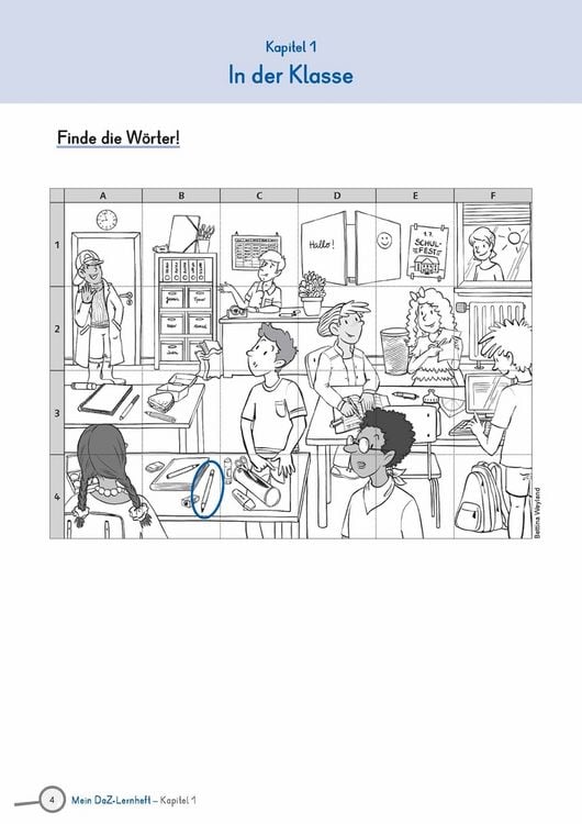 Produktbild: Mein DaZ-Lernheft &ndash; Mit Wimmelbildern Wortschatz und Grammatik &uuml;ben
