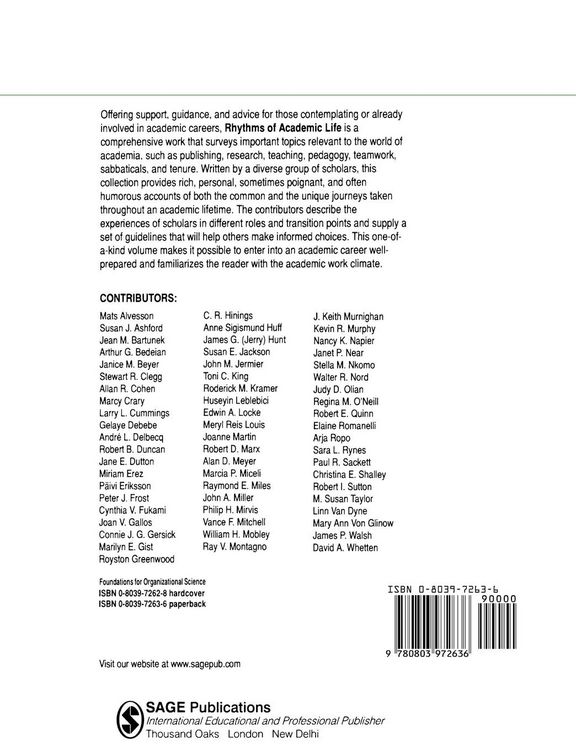 Produktbild: Rhythms of Academic Life
