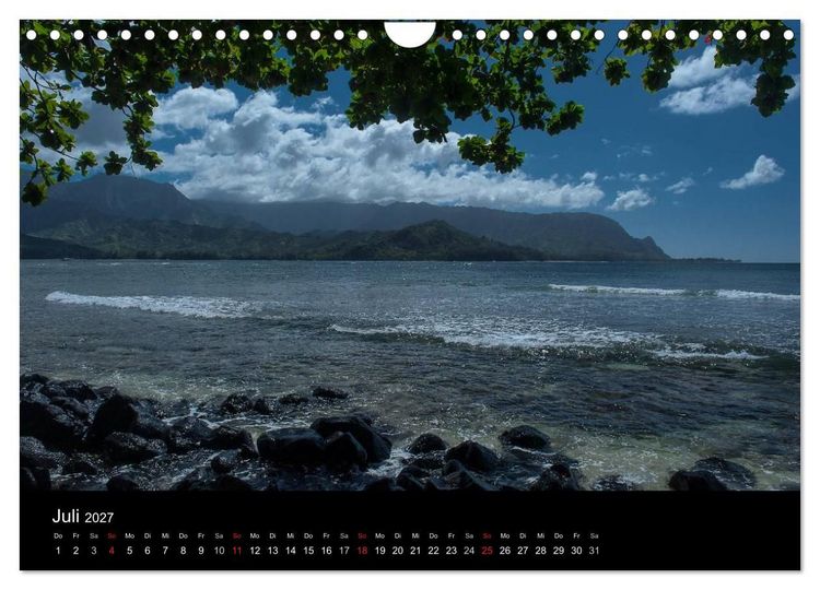 Produktbild: Hawaii - Kauai (Wandkalender 2027 DIN A4 quer), CALVENDO Monatskalender