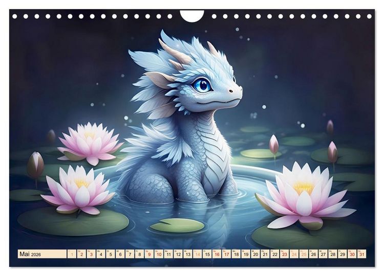 Produktbild: S&uuml;&szlig;e Babydrachen (Wandkalender 2026 DIN A4 quer), CALVENDO Monatskalender