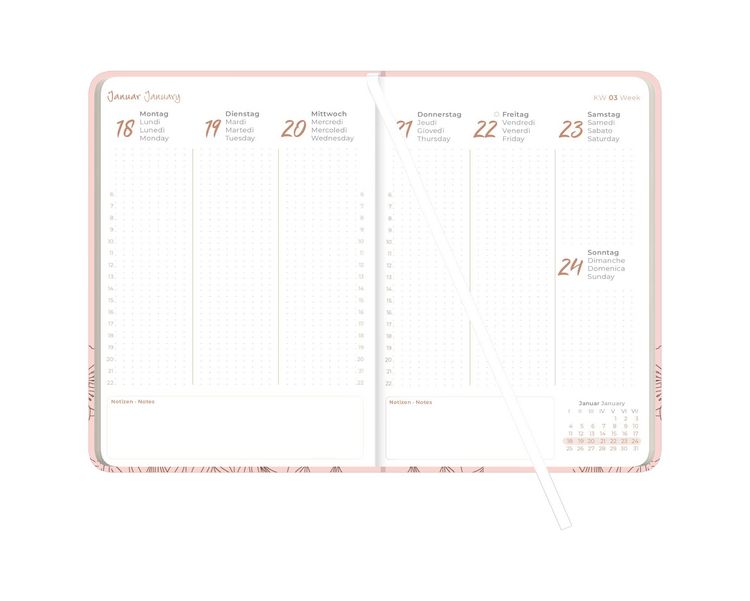 Produktbild: Lady Journal Grande Deluxe Salmon 2027