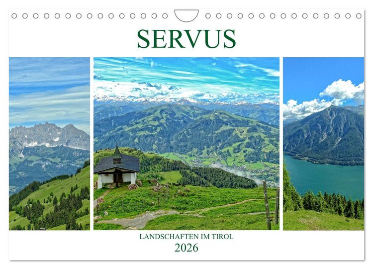 Produktbild: Servus. Landschaften im Tirol (Wandkalender 2026 DIN A4 quer), CALVENDO Monatskalender