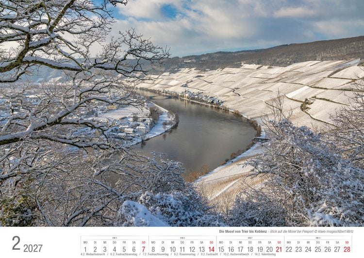 Produktbild: Die Mosel von Trier bis Koblenz 2026 Bildkalender A3 Spiralbindung