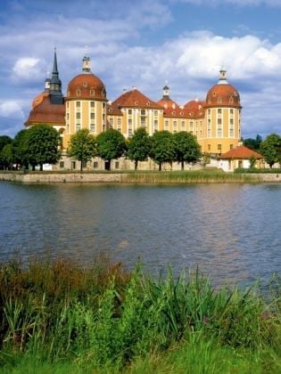 Produktbild: CALVENDO Puzzle Jagdschloss Moritzburg, Sachsen, Renaissance | 1000 Teile Lege-Gr&ouml;&szlig;e 64x48cm Foto-Puzzle f&uuml;r gl&uuml;ckliche Stunden