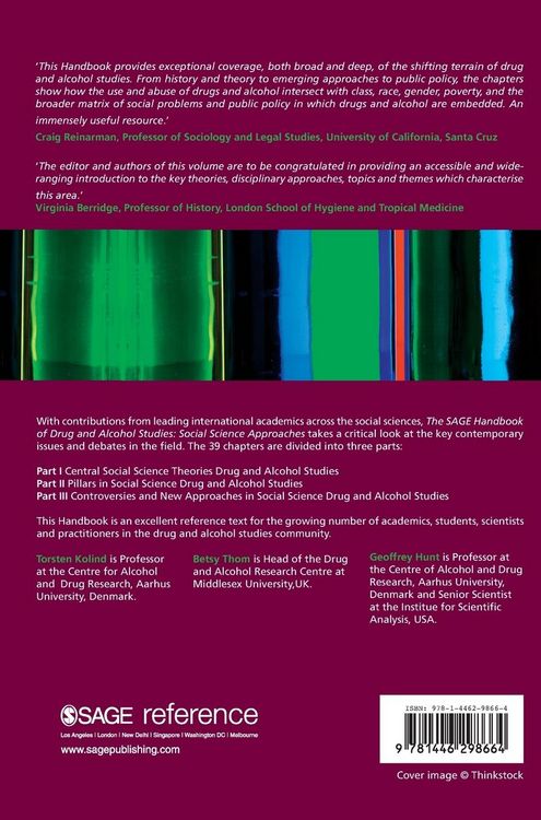 Produktbild: The SAGE Handbook of Drug & Alcohol Studies