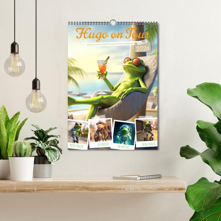 Produktbild: Hugo on Tour (Wandkalender 2026 DIN A3 hoch), CALVENDO Monatskalender