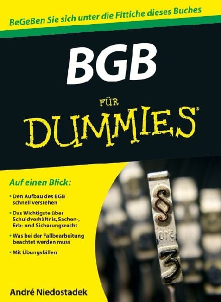 Produktbild: BGB f&uuml;r Dummies