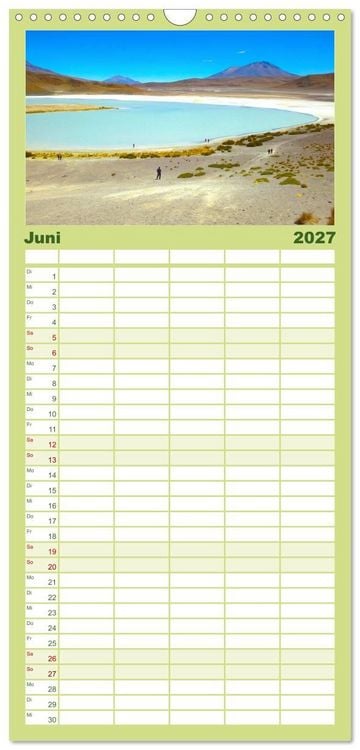 Produktbild: Familienplaner 2027 - Bolivien - Die geheime Perle S&uuml;damerikas mit 5 Spalten (Wandkalender, 21 x 45 cm) CALVENDO