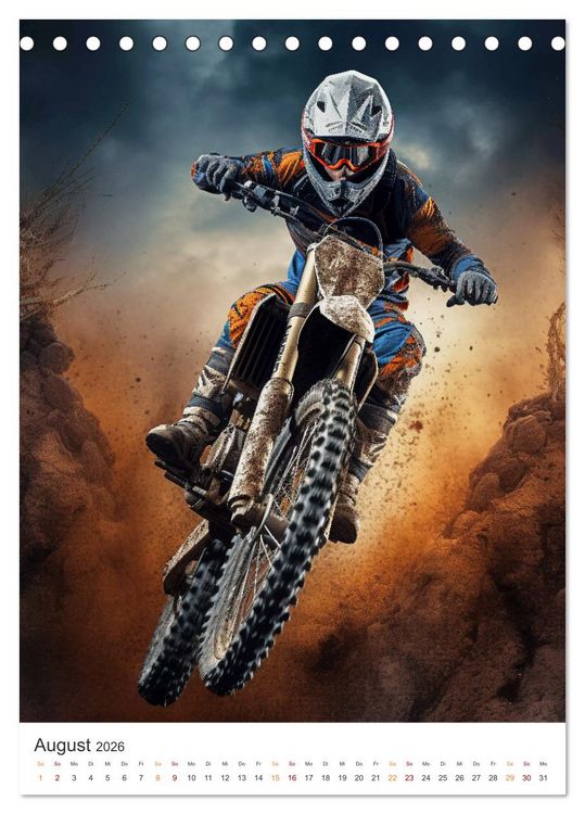 Produktbild: Motocross - Mit Leib und Seele dabei (Tischkalender 2026 DIN A5 hoch), CALVENDO Monatskalender