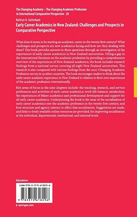 Produktbild: Early Career Academics in New Zealand: Challenges and Prospects in Comparative Perspective